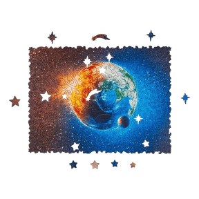 Planet Erde-Holzpuzzle-Unidragon--
